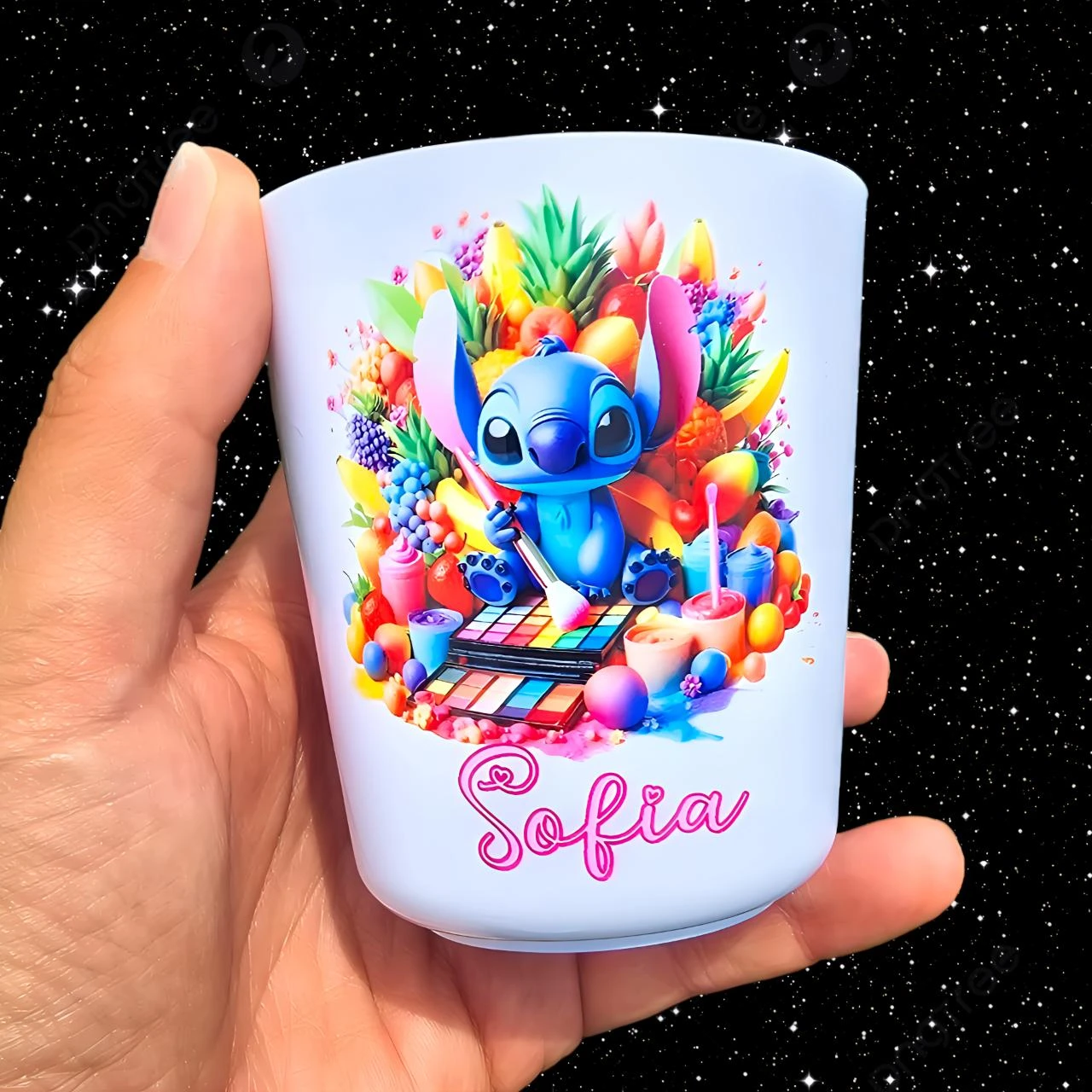 verre gobelet enfant personnalisé stitch